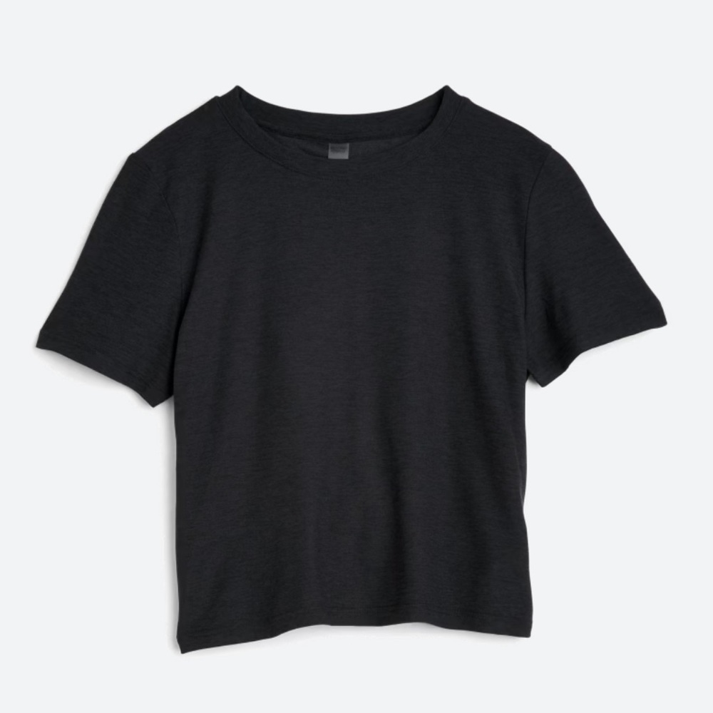 Beyond Yoga Cropped Backless Short Sleeve Tee— Large